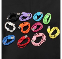 1m 3ft Micro USB Data Cable Charger Charging Cable V8 fr Samsung Phones Colorful