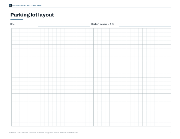 Preview of Printable Parking Layout Grid